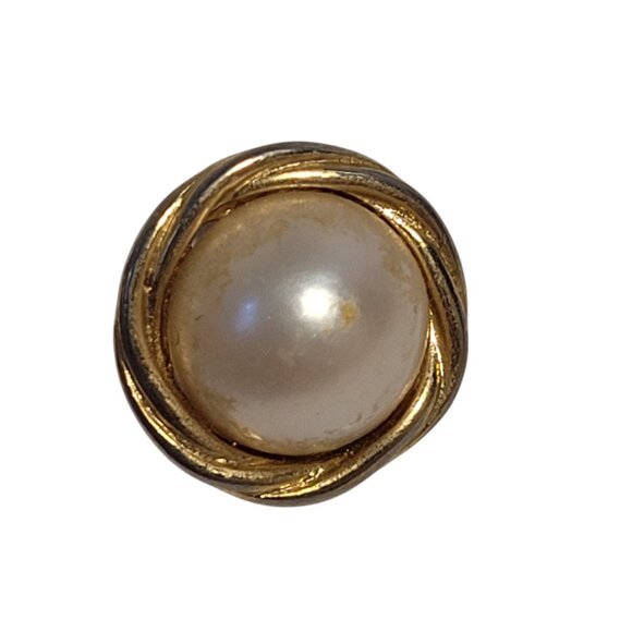 Bundle 2 pair Vintage Minimalist Gold/Pearl Earrings - Picture 7 of 8